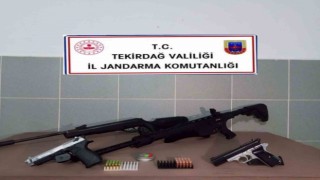 Tekirdağda silah ve 255 mermi ele geçirildi