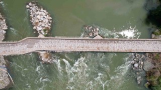 Timurun ilerlemesine engel olamayan tarihi taş köprü restore ediliyor
