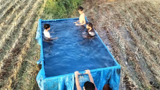 Traktör Römorkunda Taşınabilir Havuz