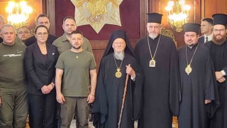 Ukrayna Devlet Başkanı Zelenski, Fener Rum Patriği Bartholomeosu ziyaret etti