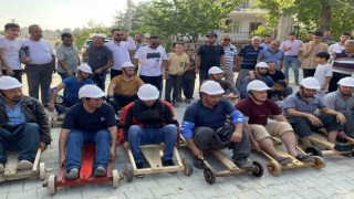 Adana'da tahta ralli araba yarışları nefes kesti