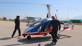 Antalyada ormanlık alanlar gyrocopter ile havadan denetlendi