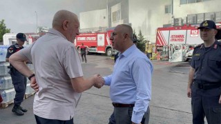 Arnavutköyde cam fabrikasında çıkan yangın 13 saat sonra kontrol altına alındı