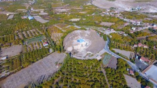 Arslantepe Höyüğünde karşılama merkezi çalışmaları hızla devam ediyor