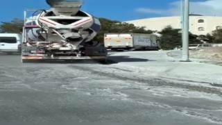 Asfalta beton dökerek ilerleyen miksere 6 bin 291 TL ceza
