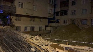Bahçelievlerde temel atma çalışmalarında 8 katlı bina hasar aldı