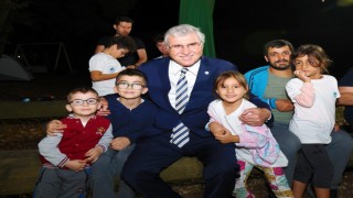 Başkan Yüce kamp ateşini çocuklarla birlikte yaktı
