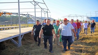 Başkan Yücel güreşler öncesi Gökbel Yaylasındaki hazırlıkları inceledi