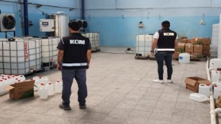 Baskın yapılan depo sahte alkol imalathanesi çıktı