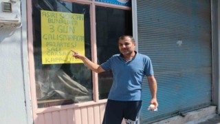 Sıcaklardan bunalan fırıncı kendine izin verdi