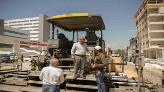 Belediye ekiplerinin hastane yolu mesaisi