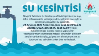 Belediyeden Su Kesinti Uyarısı