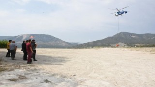 Bilecikin ilk yangın söndürme helikopteri göreve başladı