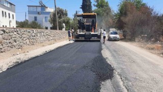 Bodrum Turgutreiste sıcak asfalt çalışması başladı