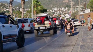 Bodrumda Zafer Bayramı korteji, renkli görüntülere sahne oldu