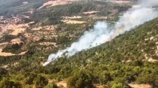 Boluda orman yangını: Helikopter ve arazözlerle müdahale ediliyor