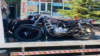 Bolvadinde 8 motosiklet trafikten men edildi
