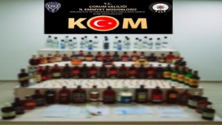 Çorum polisinden kaçak içki operasyonu