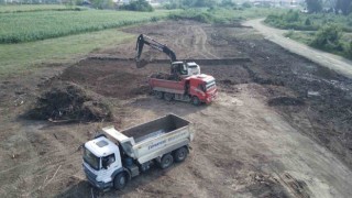 Cumayeri KSS için iş makineleri çalışmaya başladı