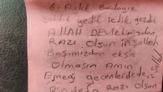 Depremzede vatandaşın yazdığı teşekkür notu duygulandırdı