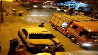 Diyarbakırda çıkan yangında bina sakinleri çocuklarıyla koşarak çıktı