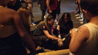 Diyarbakırda ticari taksinin çarptığı yaya yaralandı