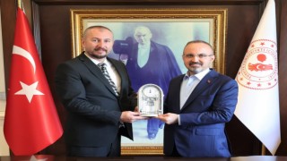 EGİOSB Müdürü Altınok, İçişleri Bakan Yardımcısı Turanı, OSB süreci hakkında bilgilendirdi