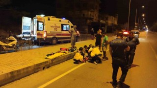 Ehliyetsiz alkollü sürücünün motor üzerindeki akrobasi hareketleri hastanede bitti