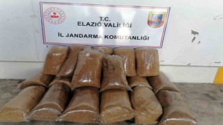 Elazığda 114 kilo kıyılmış tütün ele geçirildi