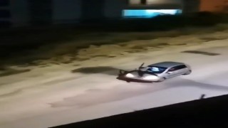 Elazığda akılalmaz seyahat kameraya yansıdı