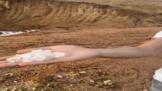 Elazığda dolu yağışı