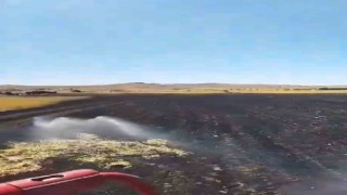 Elazığda samanlık ve arazi yangını: 60 dönüm arazi kül oldu
