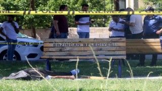 Erzincanda parkta şüpheli ölüm