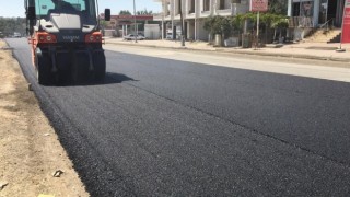 Eski Besni Caddesinde asfalt çalışması