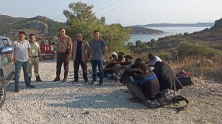 Foçada 48 düzensiz göçmen yakalandı