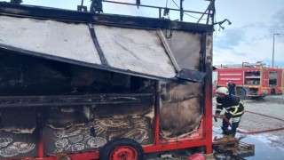 Hatayda işyeri yangını söndürüldü