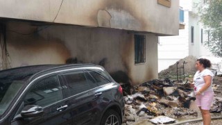Hurdalarda çıkan yangında 3 daire ve 1 araba hasar gördü