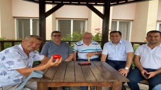 Huzurevine ekilen domateslerin ilk hasadı yapıldı