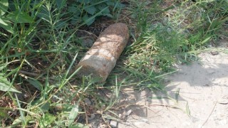 İnşaat alanında top mermisi bulundu, ekipler harekete geçti