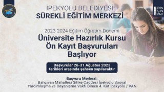 İpekyolu Belediyesi sürekli eğitim merkezi 2023-2024 eğitim öğretim dönemi kursunun ön kayıt başvuruları başlıyor
