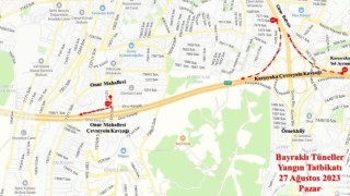 İzmirde Bayraklı Tünellerindeki yangın tatbikatı nedeniyle bazı yollar trafiğe kapatılacak