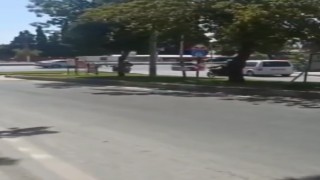 Kahramanmaraşta 2 kişinin yaralandığı kaza anı kamerada