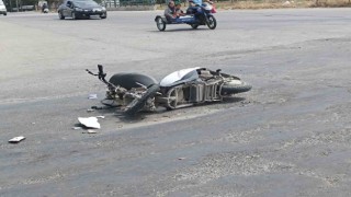 Kamyonla çarpışan elektrikli bisiklet sürücüsü yaralandı