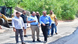 Kavurucu sıcakta asfalt çalışması