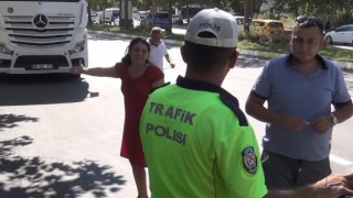 Kaza sonrası gözyaşlarına boğuldu