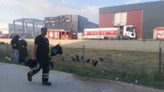 Kimya fabrikasındaki yangında soğutma çalışmaları sürüyor