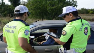 Kırklarelinde dron destekli denetim: 78 araç trafikten men edildi