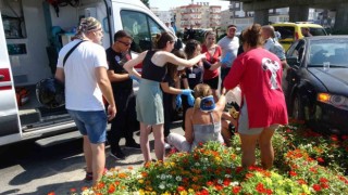 Kırmızı ışık ihlali yapan otobüs otomobile, ardından alt geçide çarptı: 2 yaralı