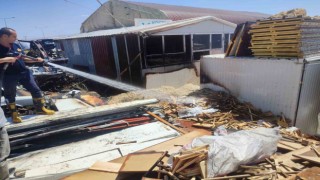 Konteyner yapım ve onarım yapan iş yerinde yangın