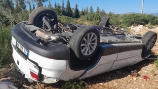 Kontrolden çıkan otomobil takla attı: 4 yaralı